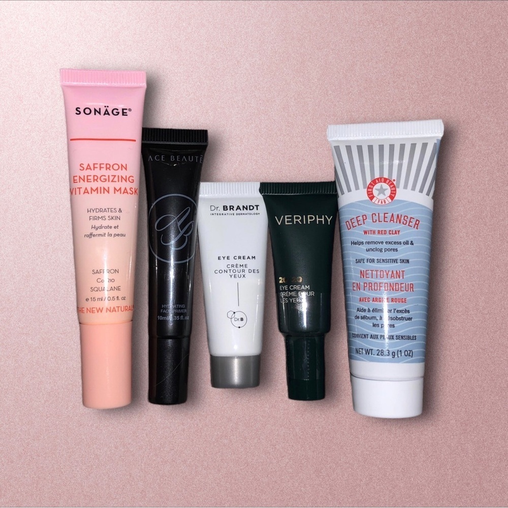 New 5PC Skincare Bundle - Ace Beaute, Sonage, Dr. Brandt, Veriphy & First Aid